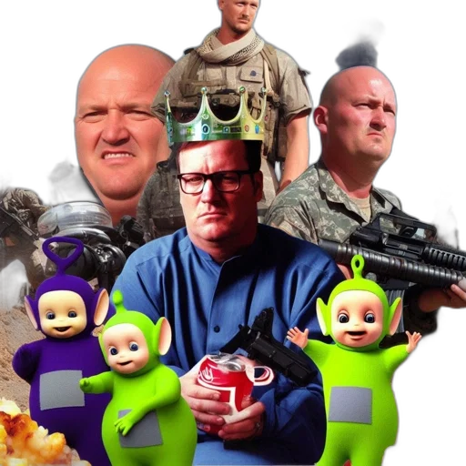 weapon, concept art, outer space, comical, scene, features, person, crown transparent PNG cut-out