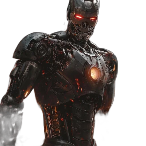 robot, concept art, 3d render, comic book art, cyberpunk, intricate, image, metallic transparent PNG cut-out