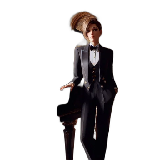 staff, hat, jacket, concept art, 3d render, cartoon, photorealistic, opulent transparent PNG cut-out