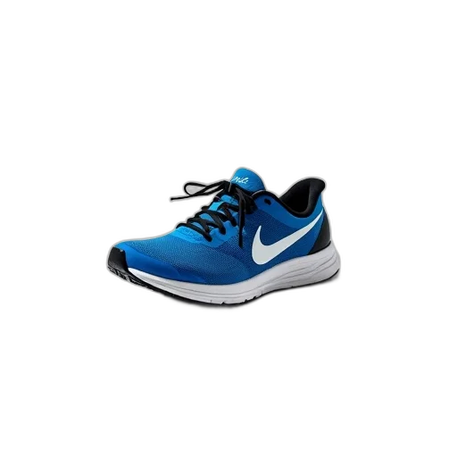shoes, 3d render, blue, single, running, shoe, white, sole transparent PNG cut-out