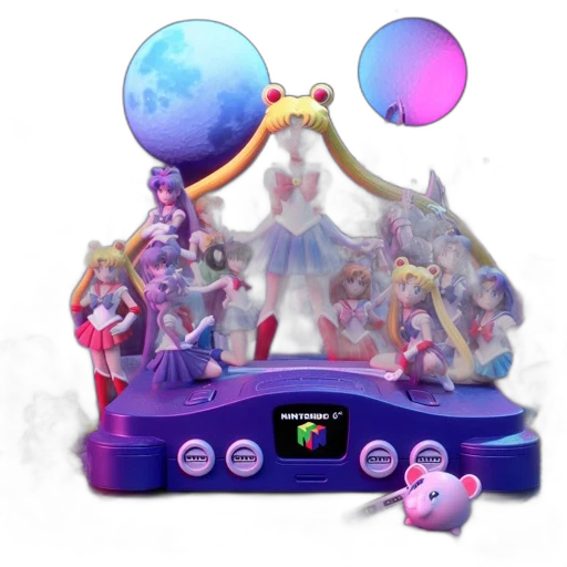 concept art, 3d render, vaporwave, pastel, animated, scene, places, sailor transparent PNG cut-out