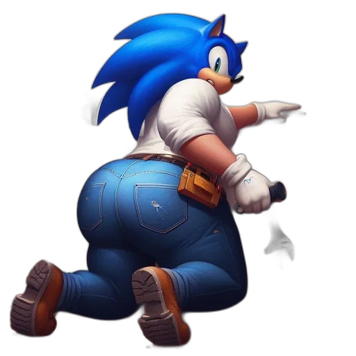 weapon, animal, jacket, creature, concept art, pixel art, 3d render, sonic transparent PNG cut-out