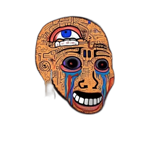 mask, face, robot, jewelry, concept art, 3d render, photorealistic, pixel art transparent PNG cut-out