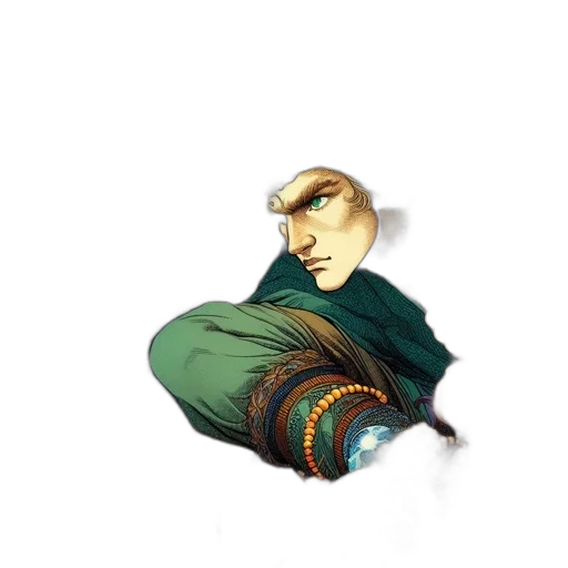 hat, mask, jacket, face, concept art, 3d render, photorealistic, watercolor transparent PNG cut-out