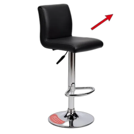 furniture, staff, hair, 3d render, black, leather, bar, stool transparent PNG cut-out