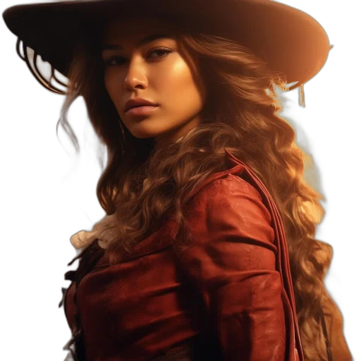 hat, hair, crown, jacket, photorealistic, concept art, fantasy art, oil painting transparent PNG cut-out