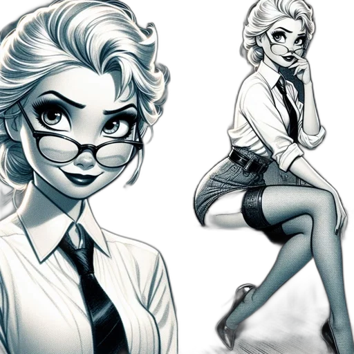 comic book art, concept art, cartoon, fantasy art, monochrome, illustration, shows, young transparent PNG cut-out
