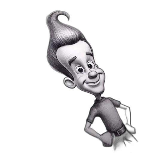 hair, staff, face, crown, cartoon, 3d render, concept art, pencil sketch transparent PNG cut-out