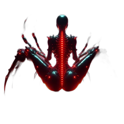 creature, animal, robot, crown, concept art, pixel art, 3d render, cyberpunk transparent PNG cut-out
