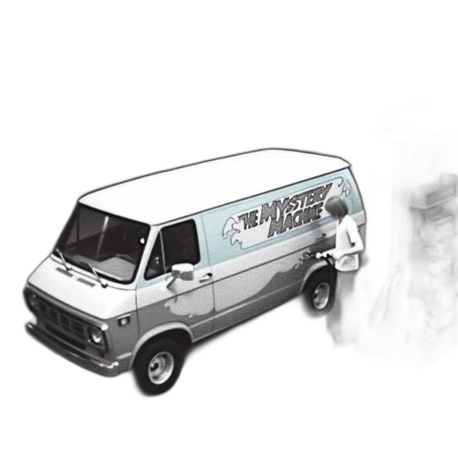 car, concept art, cartoon, photorealistic, comic book art, black, white, video transparent PNG cut-out