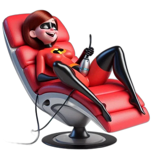 furniture, cartoon, 3d render, concept art, animated, woman, possibly, superhero transparent PNG cut-out