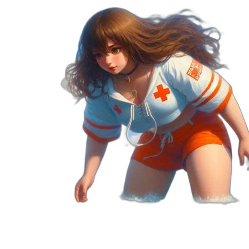 dress, concept art, fantasy art, pixel art, comic book art, woman, flowing, hair transparent PNG cut-out