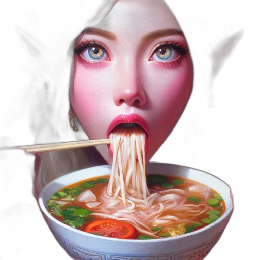 food, face, mask, robot, photorealistic, 3d render, vaporwave, concept art transparent PNG cut-out