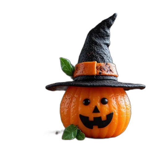 hat, staff, mask, food, 3d render, photorealistic, simple, witch transparent PNG cut-out