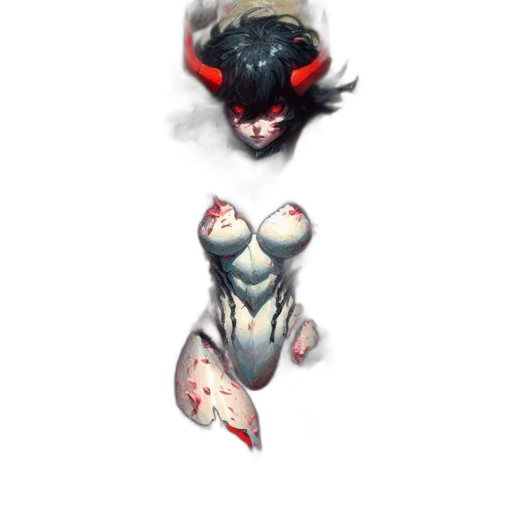 creature, mask, weapon, face, concept art, pixel art, comic book art, fantasy art transparent PNG cut-out
