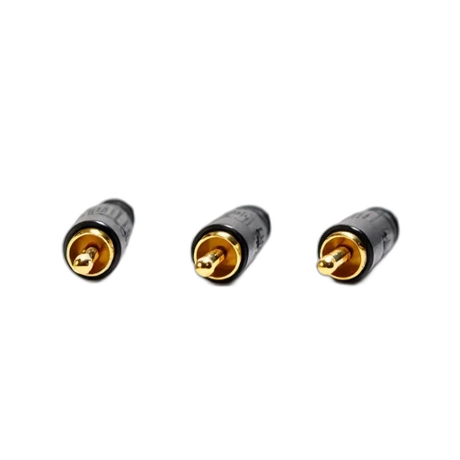 jewelry, set, three, audio, cables, gold, connectors, displayed transparent PNG cut-out