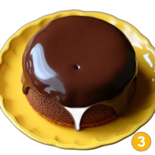 food, crown, hat, 3d render, photorealistic, chocolate, cake, glossy transparent PNG cut-out