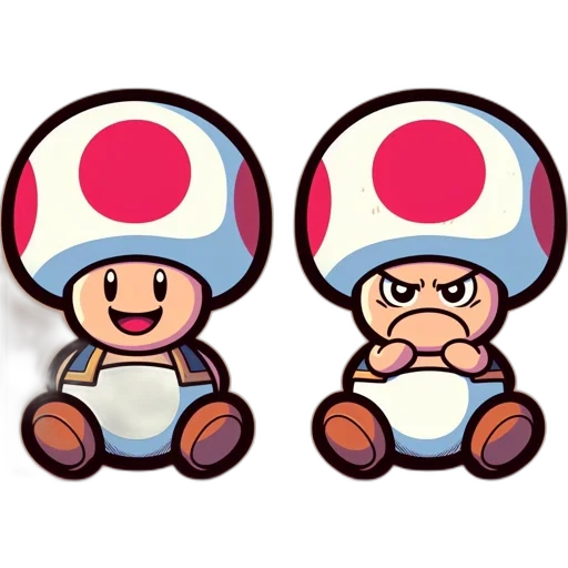 pixel art, concept art, 3d render, two, illustrations, portray, cartoonish, toad transparent PNG cut-out