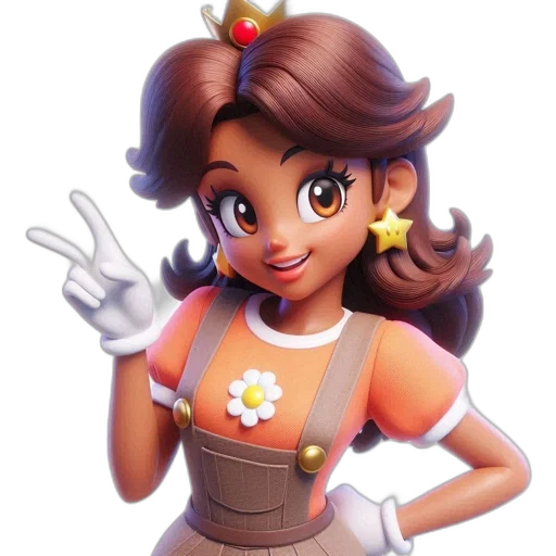 staff, dress, weapon, crown, 3d render, concept art, cartoon, photorealistic transparent PNG cut-out