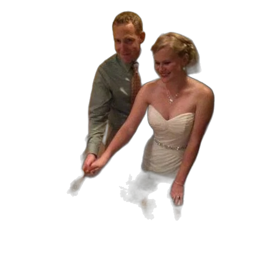 staff, dress, umbrella, photorealistic, 3d render, underwater, bride, groom transparent PNG cut-out