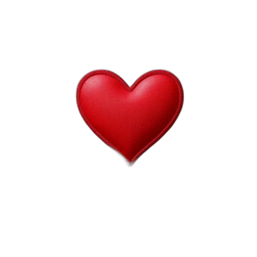 jewelry, red, embroidered, design, featuring, heart-shaped, pattern, floral transparent PNG cut-out