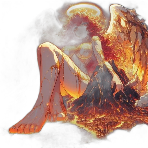 dragon, fantasy art, concept art, photorealistic, comic book art, fire, golden, animated transparent PNG cut-out