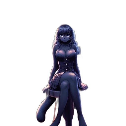 dress, staff, creature, robot, concept art, 3d render, anime, fantasy art transparent PNG cut-out