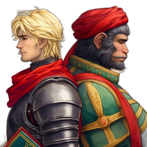 sword, crown, face, fantasy art, concept art, comic book art, pixel art, red transparent PNG cut-out