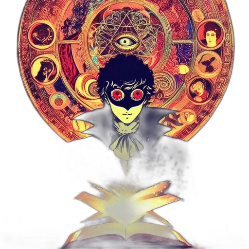 mask, staff, crown, face, concept art, fantasy art, comic book art, anime transparent PNG cut-out