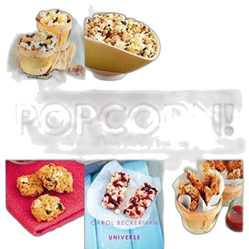 food, book, cover, titled, popcorn, featuring, various, dishes transparent PNG cut-out