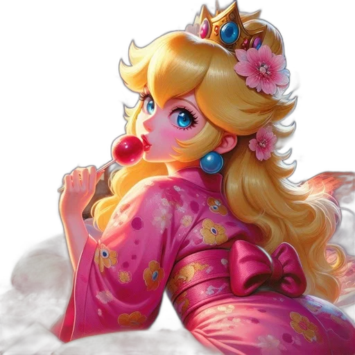 crown, dress, staff, fantasy art, concept art, anime, vaporwave, pastel transparent PNG cut-out