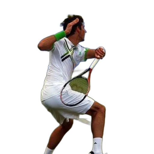staff, 3d render, photorealistic, pixel art, tennis, player, white, attire transparent PNG cut-out