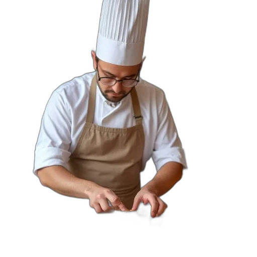 staff, food, hat, face, photorealistic, 3d render, concept art, oil painting transparent PNG cut-out