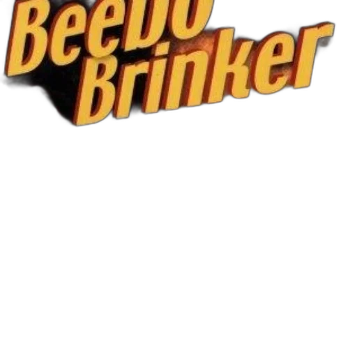 3d render, vintage-style, poster, bold, text, bebo, brinker, against transparent PNG cut-out