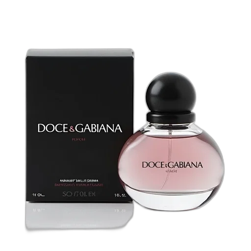 bottle, black, box, words, doce, gabiana, displayed, next transparent PNG cut-out