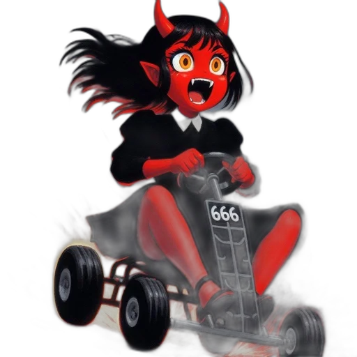 robot, creature, car, concept art, 3d render, fantasy art, cartoon, devilish transparent PNG cut-out