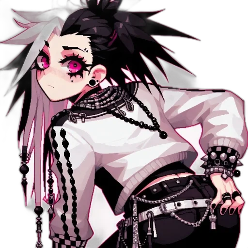 staff, pixel art, cyberpunk, concept art, cartoon, monochrome, dark, neon transparent PNG cut-out