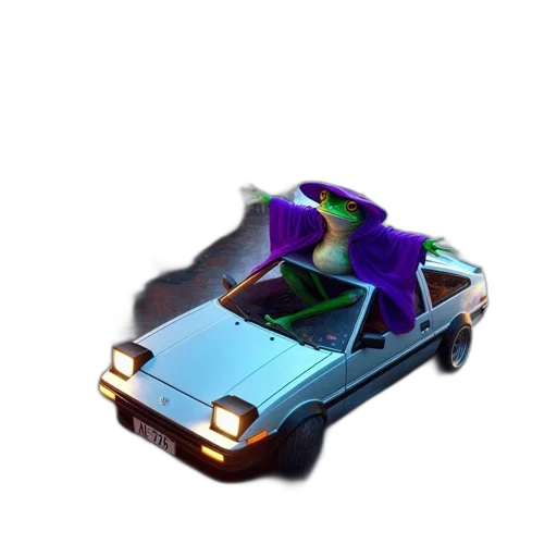 car, weapon, jacket, robot, vaporwave, 3d render, concept art, pixel art transparent PNG cut-out
