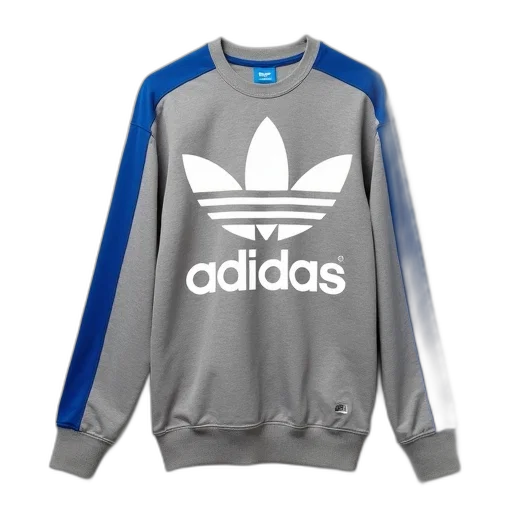 jacket, 3d render, blue, grey, sweatshirt, stripe, sleeves, white transparent PNG cut-out