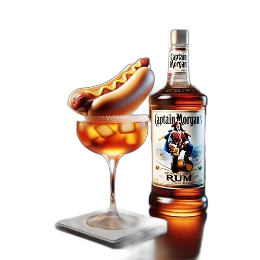 food, bottle, 3d render, photorealistic, inside, bar, setting, novelty transparent PNG cut-out