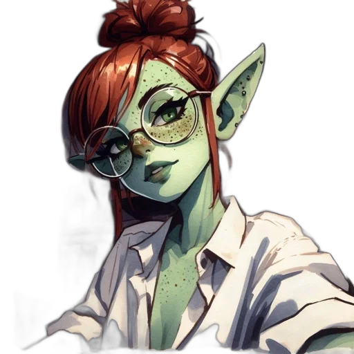 staff, fantasy art, concept art, watercolor, photorealistic, green, unusual, creature transparent PNG cut-out