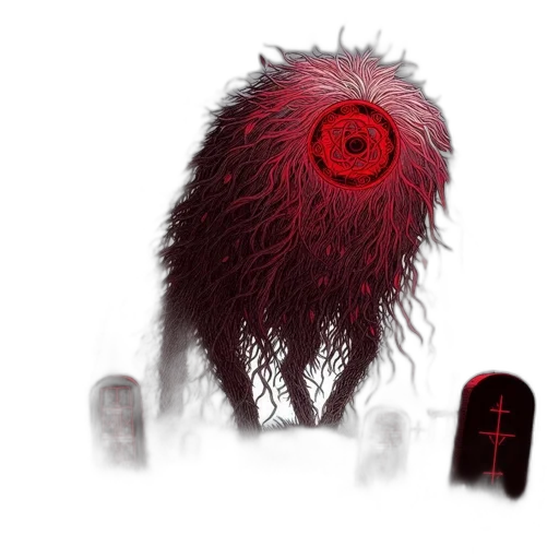 creature, hair, animal, mask, concept art, 3d render, pixel art, fantasy art transparent PNG cut-out