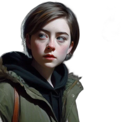 jacket, face, photorealistic, concept art transparent PNG cut-out