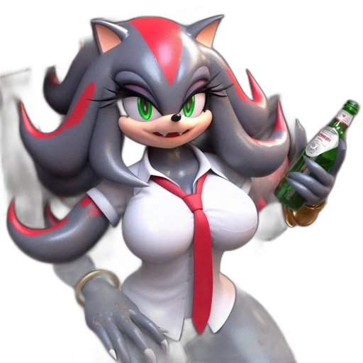 bottle, 3d render, concept art, anime, pixel art, animated, anthropomorphic, fox transparent PNG cut-out