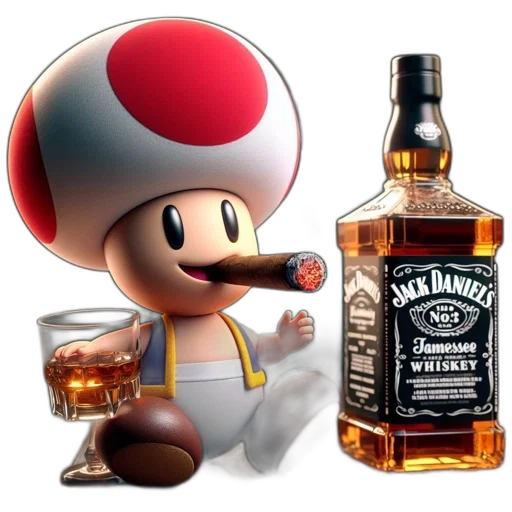 bottle, hat, weapon, animal, 3d render, concept art, pixel art, photorealistic transparent PNG cut-out