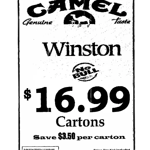 advertisement, camel, cigarettes, price, per, carton, saving transparent PNG cut-out