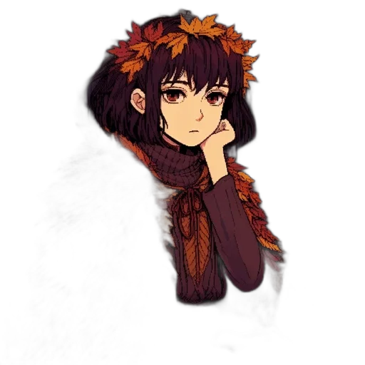flower, crown, staff, face, pixel art, anime, watercolor, fantasy art transparent PNG cut-out