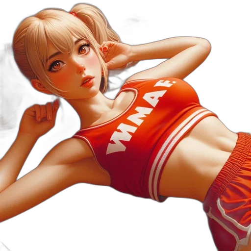 dress, photorealistic, concept art, fantasy art, anime, red, female, yoga transparent PNG cut-out