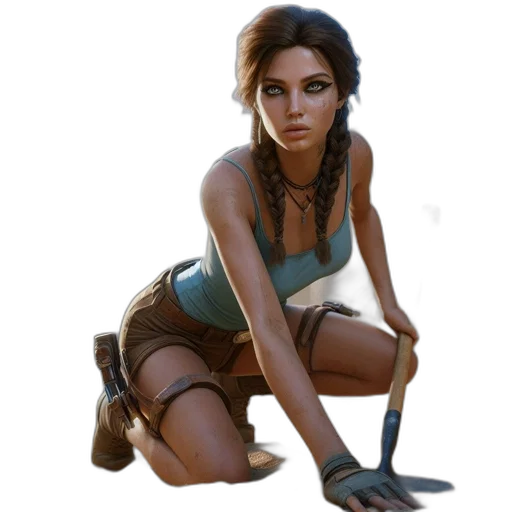 weapon, staff, dress, concept art, fantasy art, photorealistic, comic book art, earth tones transparent PNG cut-out