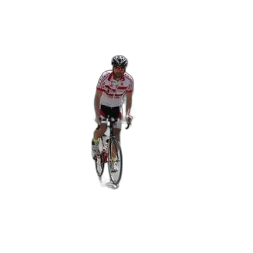 3d render, cyclist, rides, down, street, lined, parked, motorcycles transparent PNG cut-out